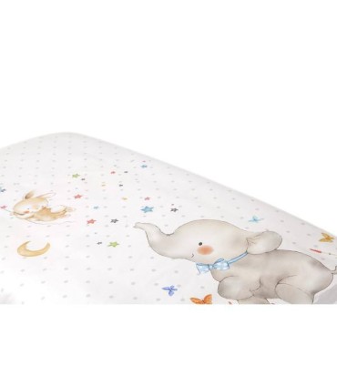 Funda nórdica y chichonera cuna Dumbo azul