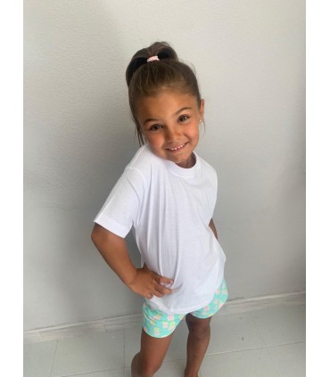 Camiseta unisex 100% alg. (2,4,6,8 años) BLANCA