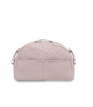 Bolso maternal muselina rosa