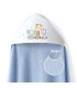 Capa baño con babero 1x1 Animalitos celeste