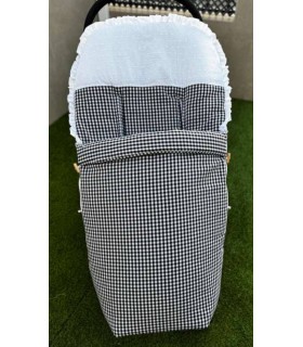 Saco de silla Vichy plumeti negro