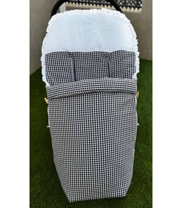 Saco de silla Vichy plumeti negro