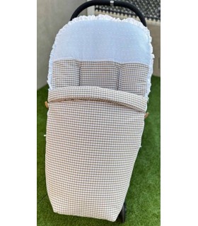 Saco de silla Vichy plumeti camel