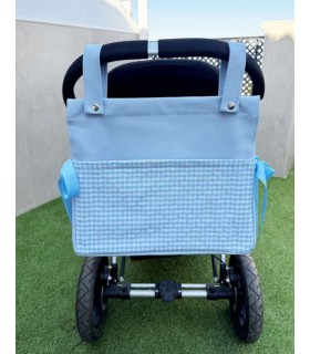 Talega poli piel Vichy celeste