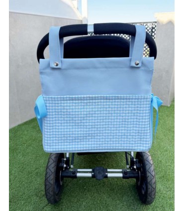 Talega poli piel Vichy celeste