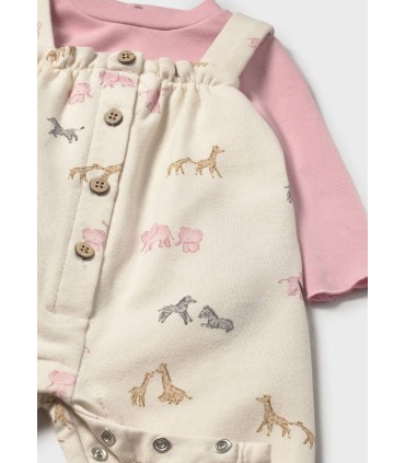 Peto con camiseta safari rosa