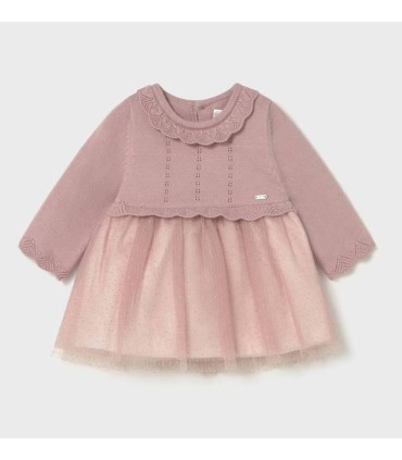 Vestido de tul color pétalo