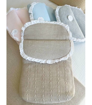 Saco para capazo bebé volante plumeti camel