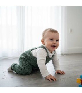 Peto de lana Nápoles verde empolvado