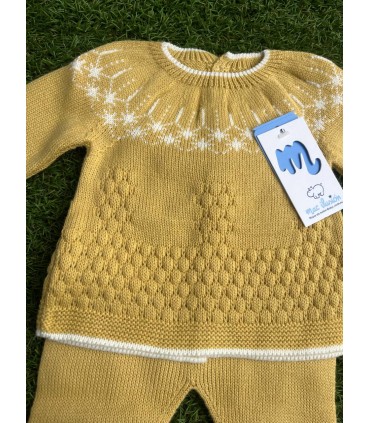 Conjunto 3 piezas jaguares mostaza