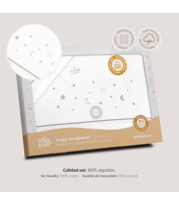 Sabana franela cuna estrellas camel