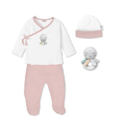 Set recien nacido pulpo rosa