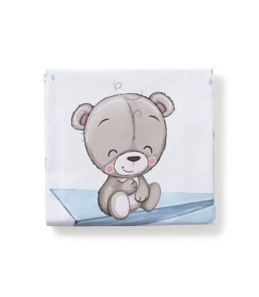 Edredón con chichonera koala y oso en cometa celeste