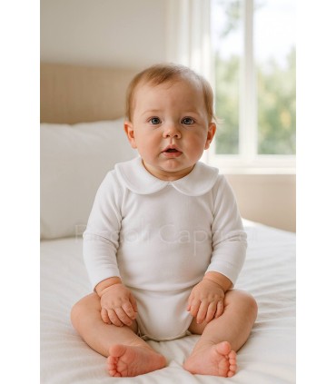 Bodi Lugo redondo blanco manga larga