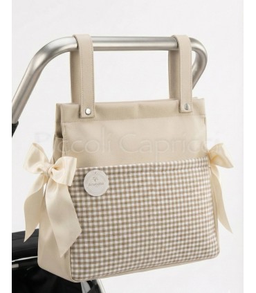 Talega poli piel Vichy camel