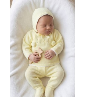 Conjunto hilo Pompones amarillo