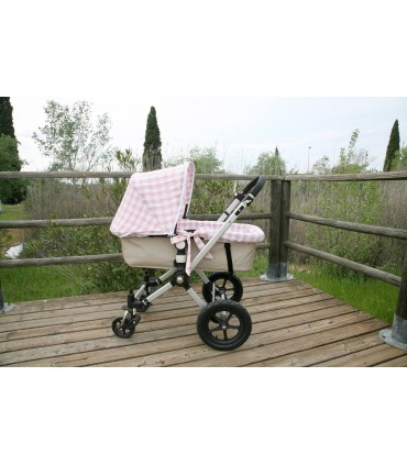 Colcha para capazo universal Malibú rosa