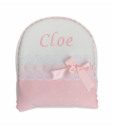 Mochila estrellas lazo Margarita rosa