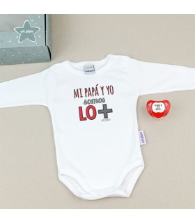 Cajita chupete y bodi frase papá